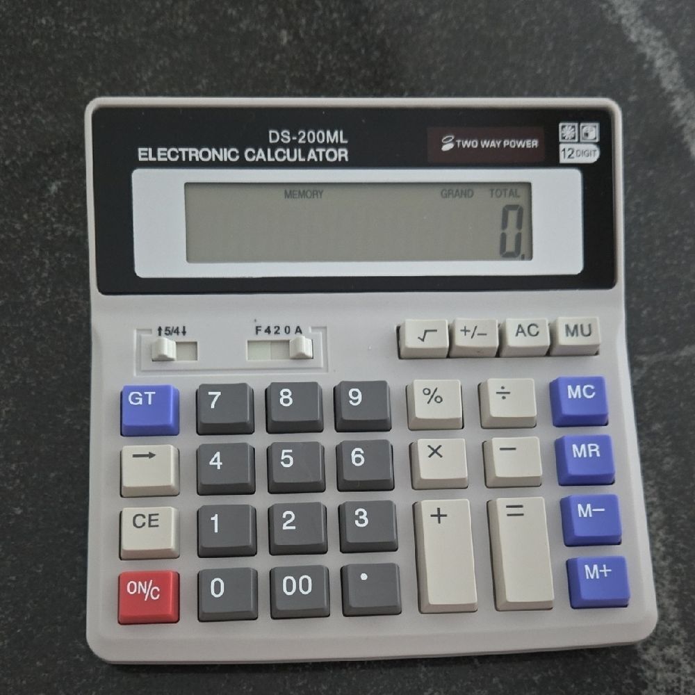 DS-200ML Electronic Calculator - Gray and Blue